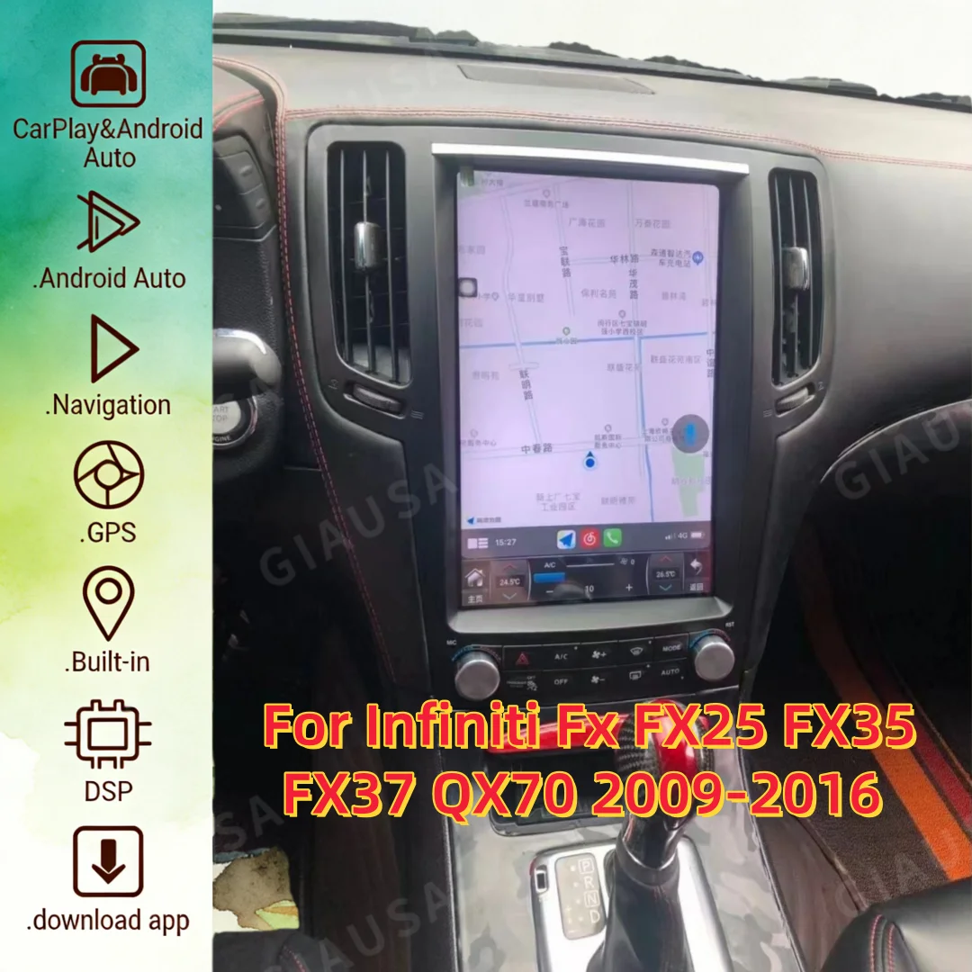 12.1inch Android13 Gps Navi Voor For Infiniti Fx FX25 FX35 FX37 QX70 2009-2016 Auto Radio Auto Stereo multimedia Speler Headunit