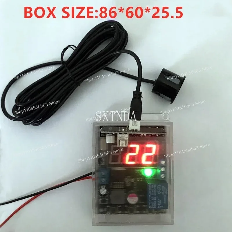 Ultrasonic Reversing Radar Sensor Module: Waterproof Probe, Display, Adjustable Distance, Relay Output for Car/Truck
