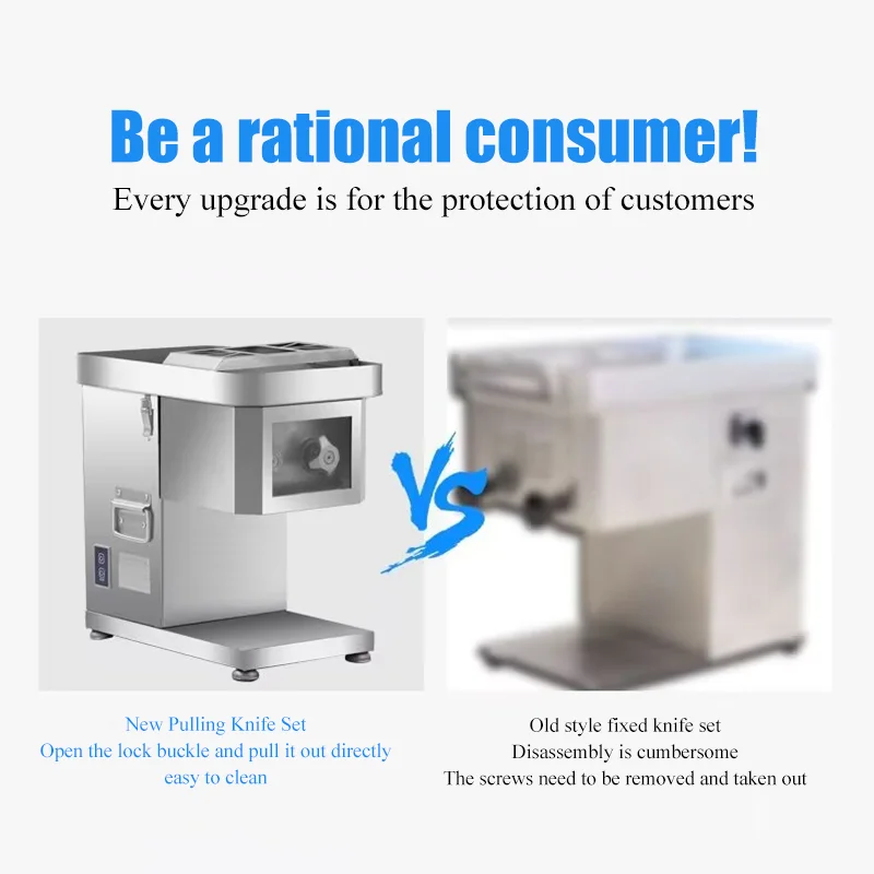 

Hot Sale Stainless Steel Commercial Multifunctional Fresh Meat Shredder Automatic Beef Cutting Machine for Food Processor