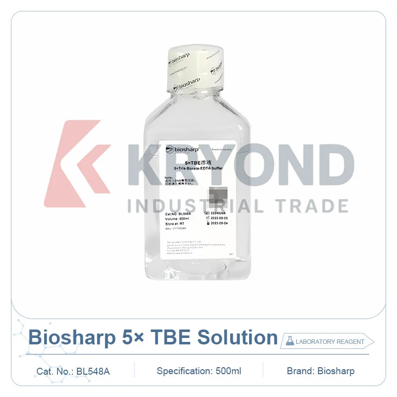 BIOSHARP BL548A 5X TBE буферный раствор для электрофореза на агарозном геле, лабораторный реагент для молекулярно-биологических исследований, 500 мл