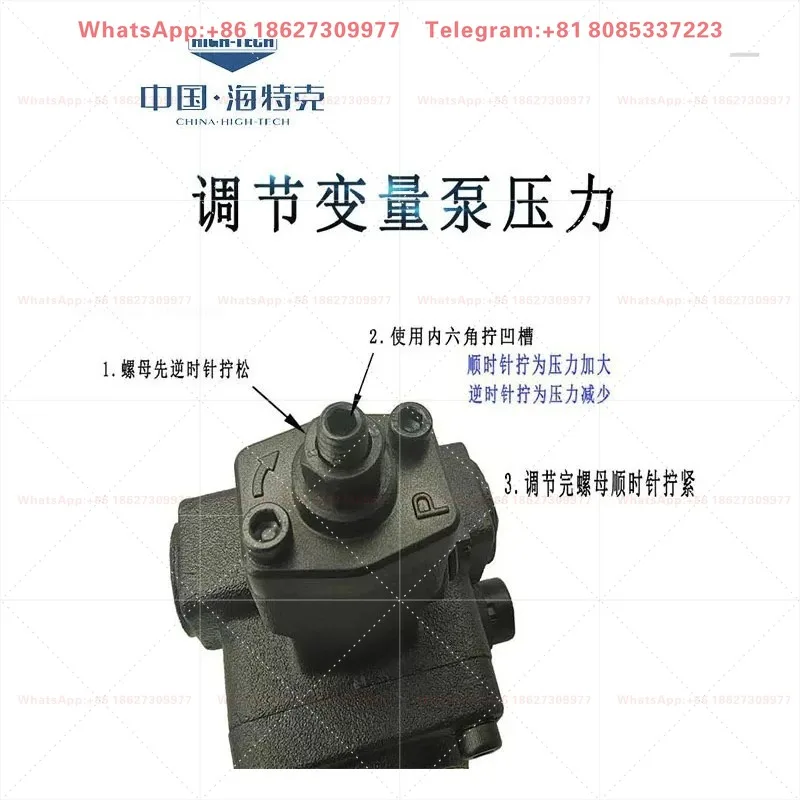 High-Tech Hydraulic Vane Pump VPV2-30-70 VPV2-20/35/40/55 Adjustable Pressure Variable Oil Pump Industrial Hydraulic Power Pump