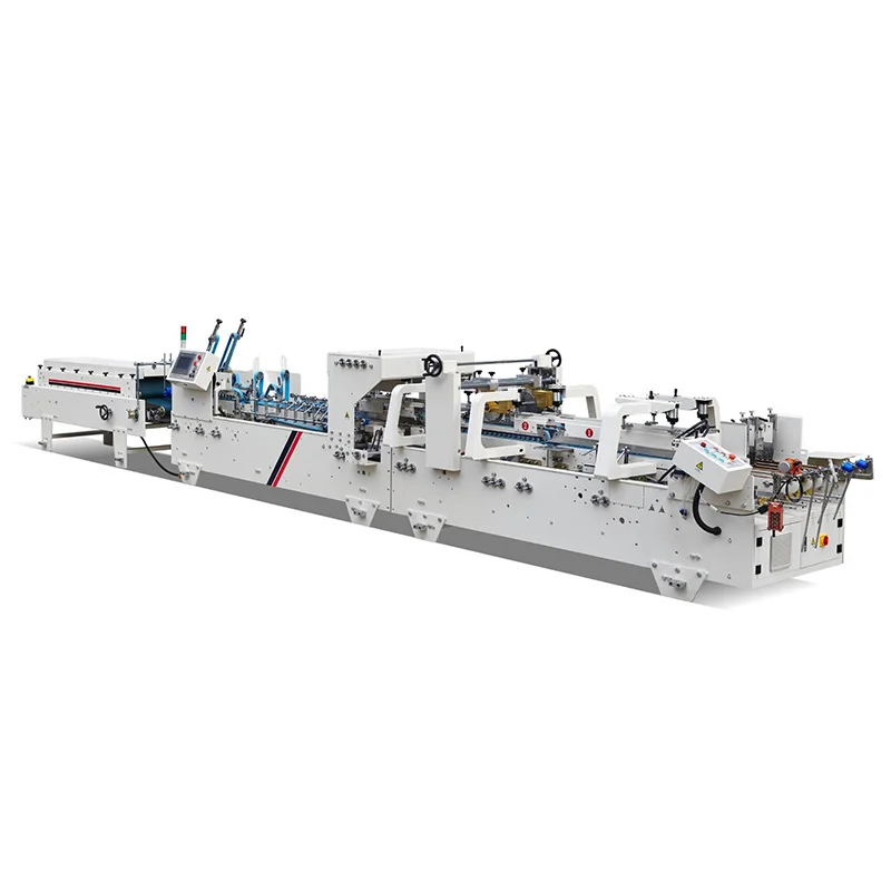 China Semi-automatic Rigid Box Corner Pasting Machine Food Beverage Using Pape Special Carton Past Manufacturing Production Line