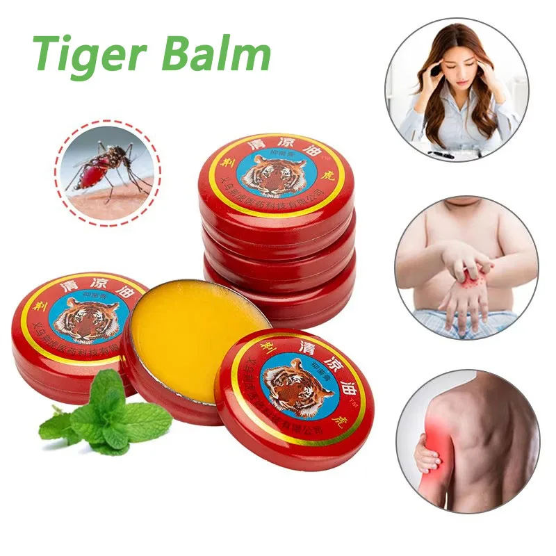 

10-60PCS Natural Tiger Balm Essential Oil Treatmentof Influenza Cold Headache Dizziness Muscle Tiger Solid Balm Air Fragrance