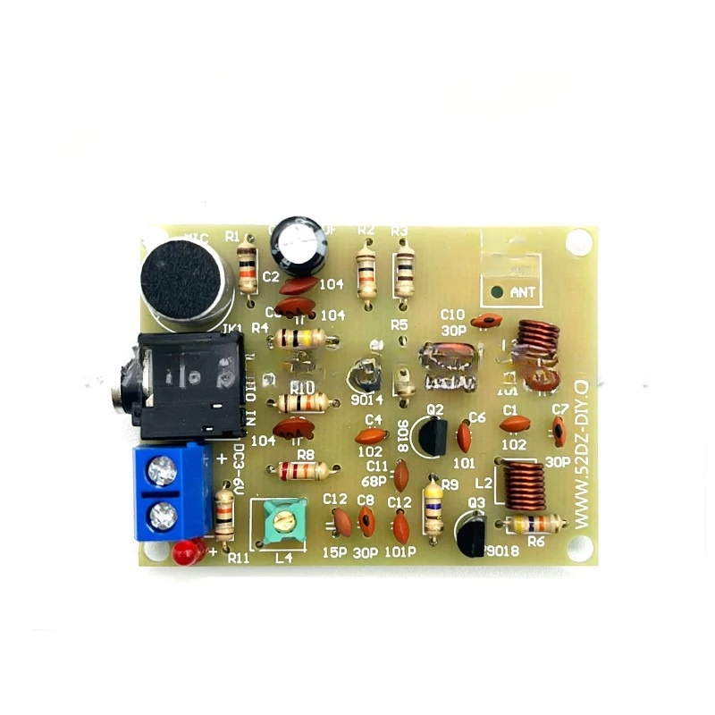 

Комплект FM-передатчика DIY, запасные части для беспроводного микрофона, модуль FM-передатчика, MP3-транспондер, миниатюрный передатчик