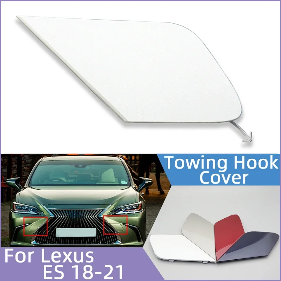 

Towing Hook Eye Cover Lid For Lexus ES ES200 ES250 ES260 ES350 ES300H 2018 2019 2020 2021 Auto Front Bumper Hauling Trailer Cap