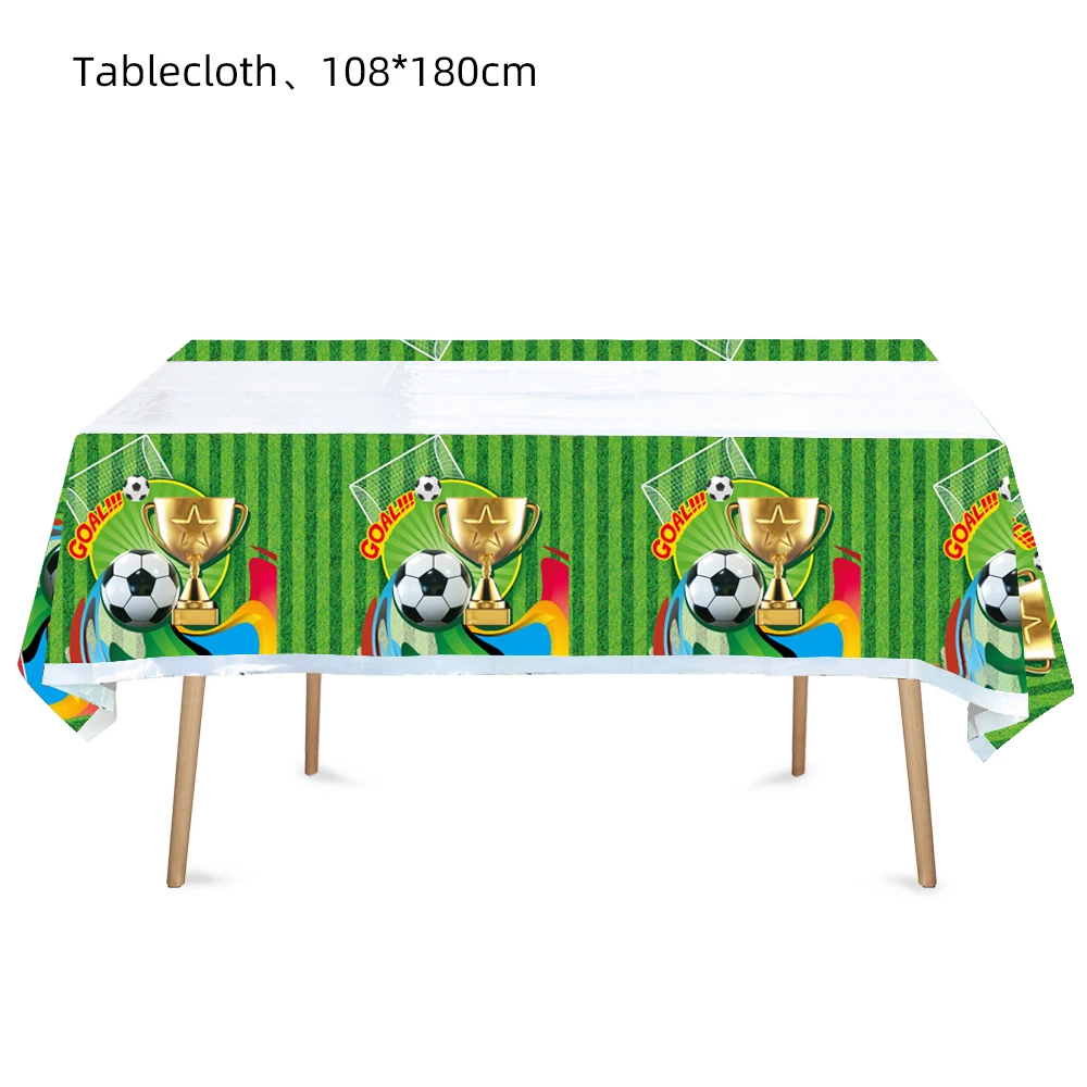 Grün Fußball Champion Thema Baby Dusche Fußball Fußball Einweg Geschirr Papier Tassen Servietten Platten Geburtstag Dekoration