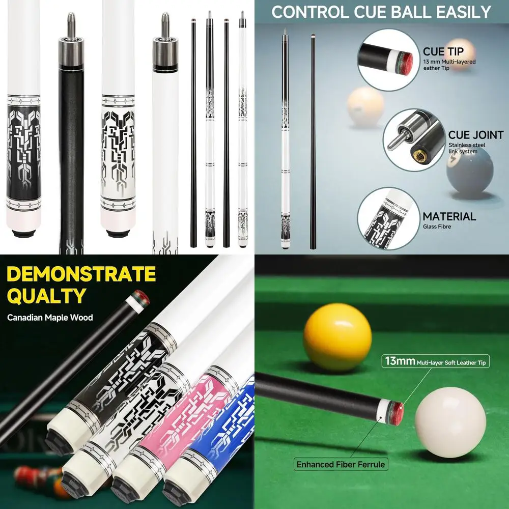 

Профессиональный бильярдный кий из стекловолокна 58 с наконечником 12,7 мм, 4 слоя, ультрагладкий, с 3-секционным соединением, кий для бильярда