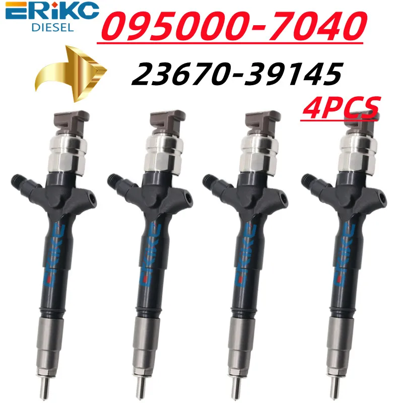 

4pcs Fuel Injector 095000-7040 23670-39145 Compatible with Toyota Diesel Engine 2KD-FTV D-4D