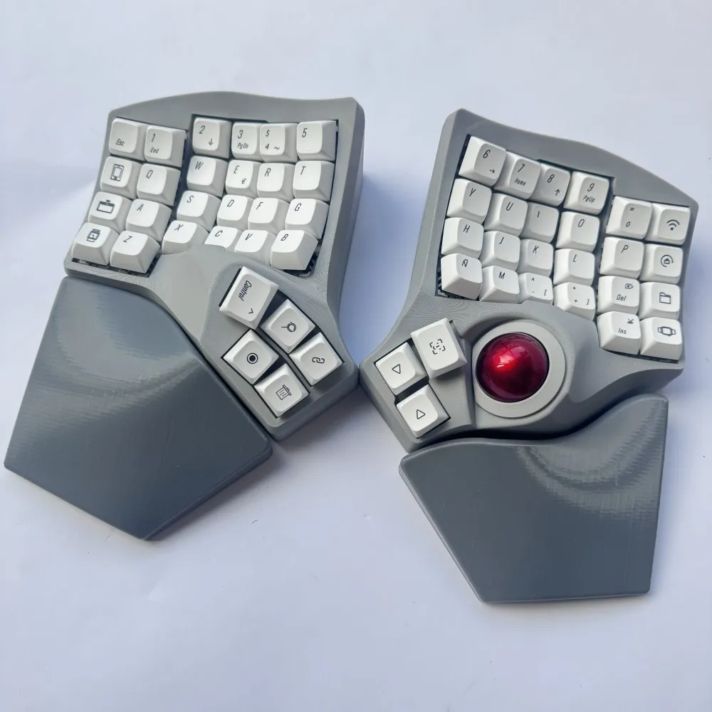 Spain Charybdis MK2 Split Keyboard Wireless Bluetooth Grey Hotswap Russia Keyboard Kit English/Korean/Japanese/Thailand Keycap