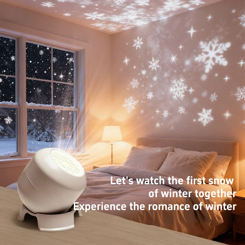 Led Home Atmosphere Ocean Projection Light 360 ° Dynamic Rotating Night Light Usb Power Supply Stage Decoration Atmosphere Light