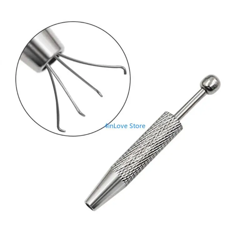 T4MD Type Quads Prong Small Bead Holder Grab Ball Catchers Body Piercings Tool