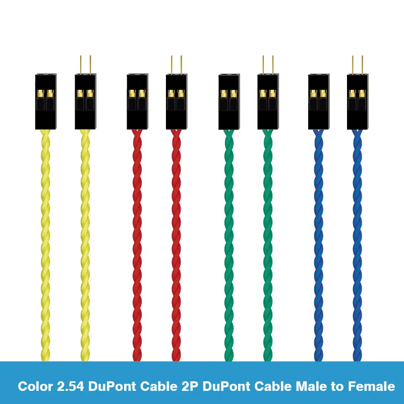 2-pinowy przedłużacz linii DuPont o rozstawie 2,54 mm męski na żeński kabel LED do ponownego uruchamiania płyty głównej 30 cm/50 cm do elektroniki