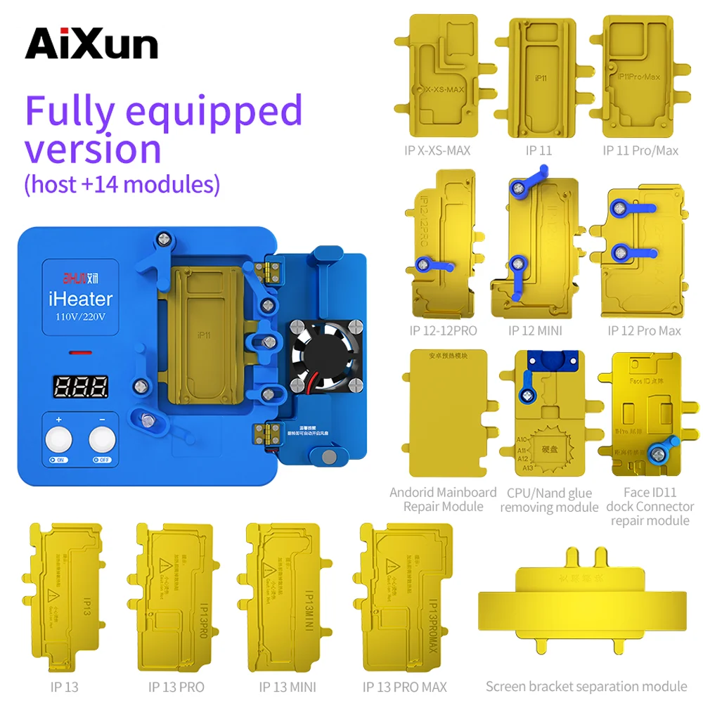 

AiXun iHeater Pro Intelligent Desoldering Station Support X-14 series heating modules Motherboard Soldering Preheating Station