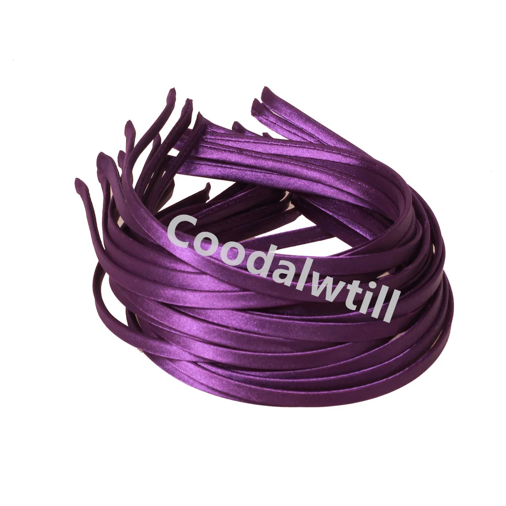 

50Pieces/Lot 0.7CM(7MM) Width Headband Satin Cover Metal Hairband Hairwear Women Head Hoop Hairbands DIY Hair Accessories