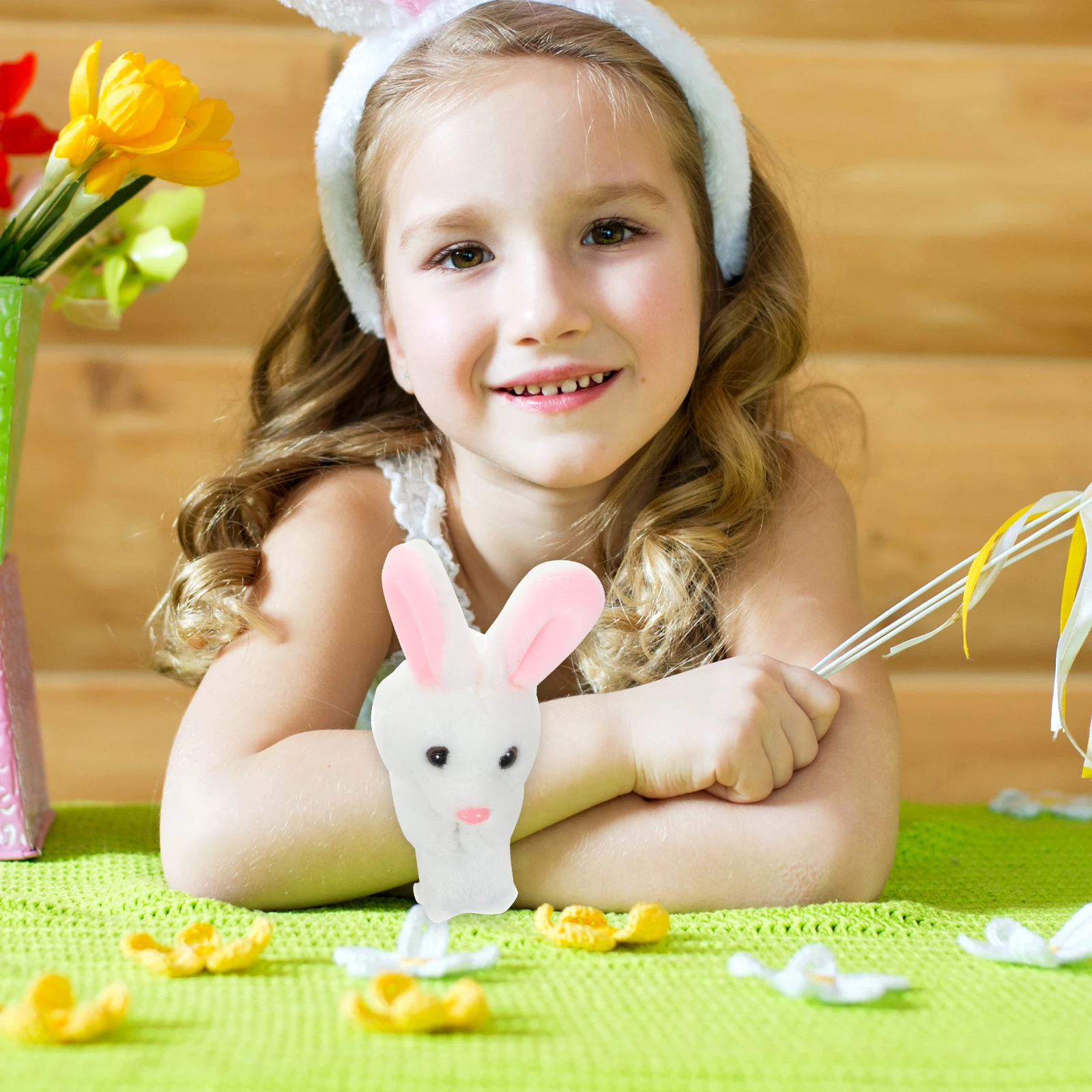 

2 Pcs Slap Bands Stuffed Animals Simulated Bracelet Wrist Kids Party Favor Baby Cartoon Animal Toys Decorative Accessories