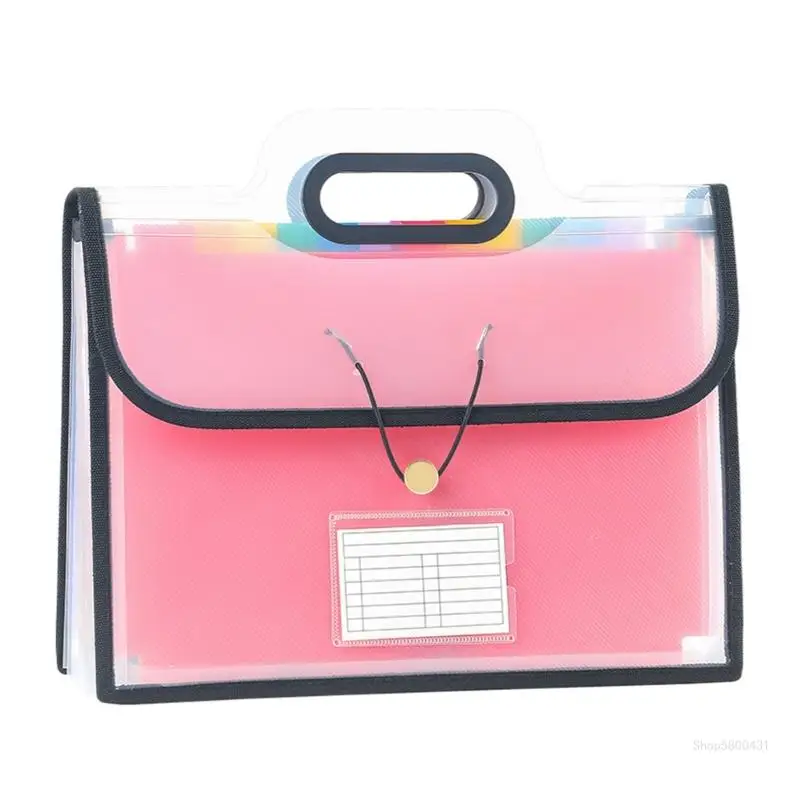 Expandable Folder with Handle, Expanding Folder Clear Label Window