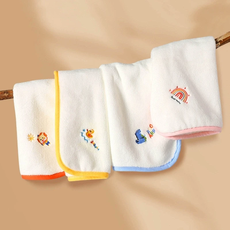 

5Pcs/Set Baby Coral Wiping Towel Square Handkerchief Strong Absorbent Hand Cloth for Newborn Infants Toddler 30cm