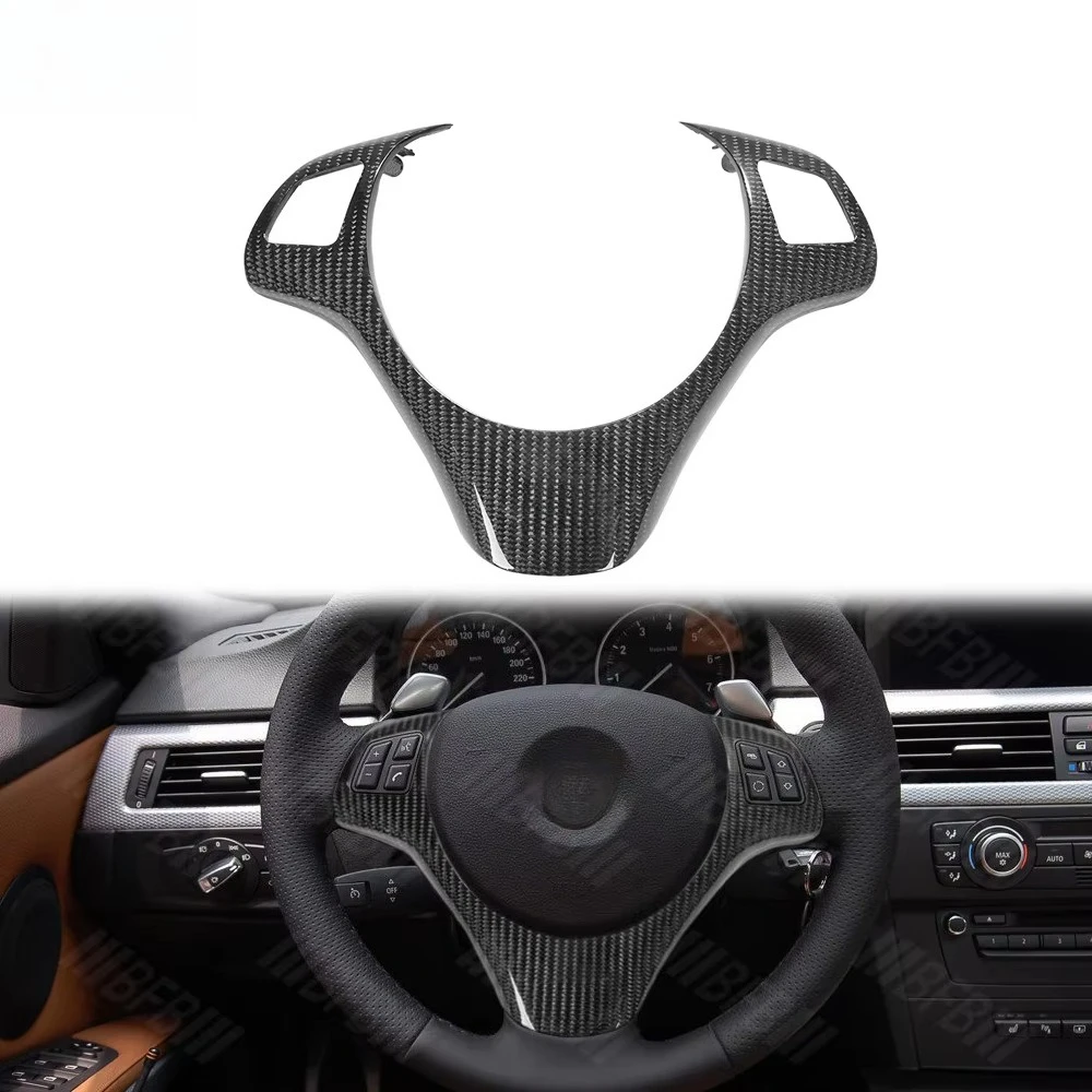 

Car Accessories Carbon Fiber Customized Steering Wheel Cover Interior Accessories For Car For BMW E92 M3 Coupe E82 2006-2013