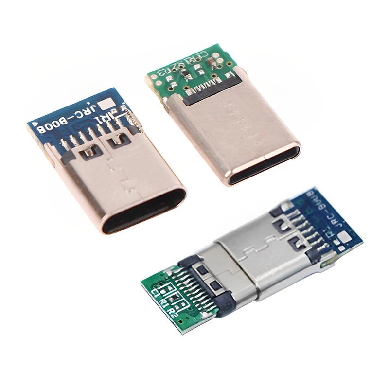 5/10PC USB3.1 Type C Male/Female Connectors Jack Tail USB Male Plug Electric Terminals Welding DIY Data Cable Support PCB Board