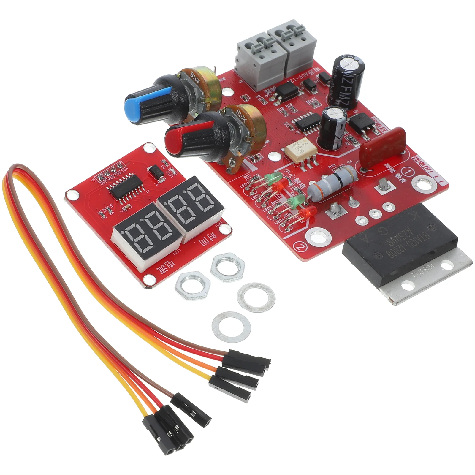 Imagem -05 - Ponto Soldagem Controlador Soldador Board Pcb Circuito Faça Você Mesmo Equipamento Painel Tempo Máquina Atual Display Digital 40a 100a Ajustável