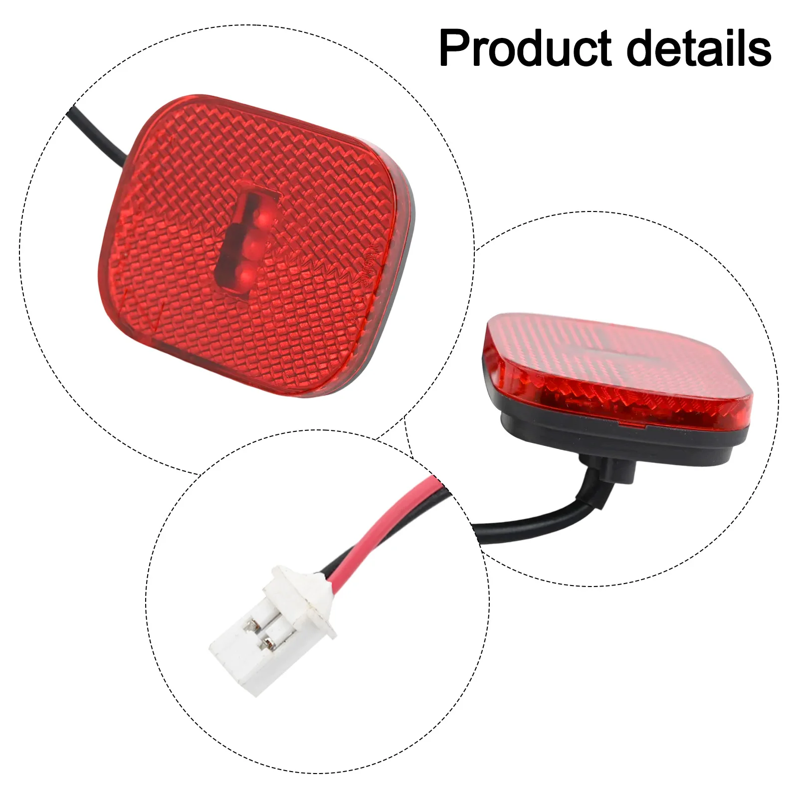 سكوتر كهربائي بإضاءة خلفية LED، ضوء خلفي للركوب الليلي، تصميم مدمج وخفيف الوزن للدراجات البخارية الكهربائية #5