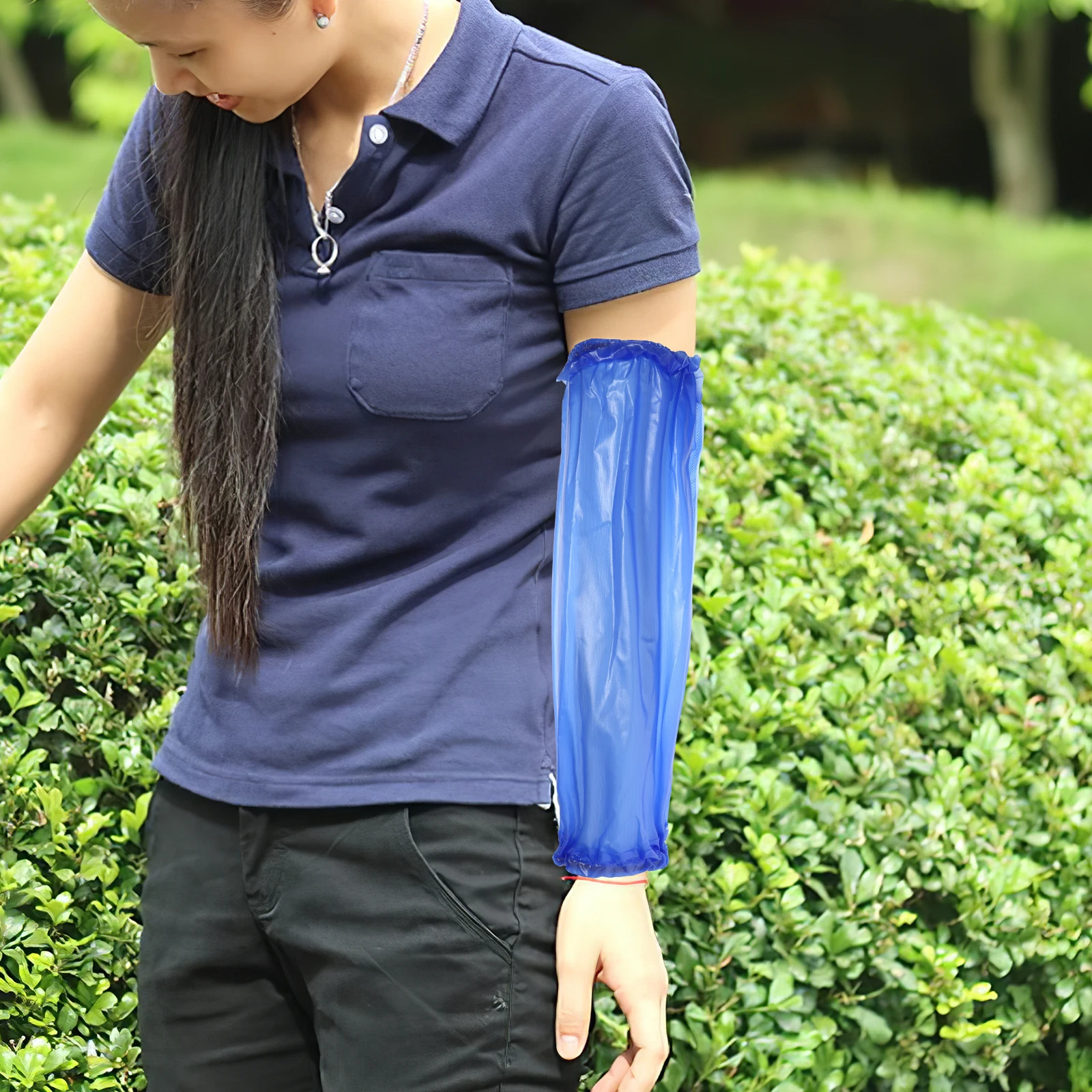 

1pcs 1 Pair Waterproof Pvc Oversleeves For Housework Arm Protection Reusable Protective Arm Sleeves Oil Proof Work Sleeves For