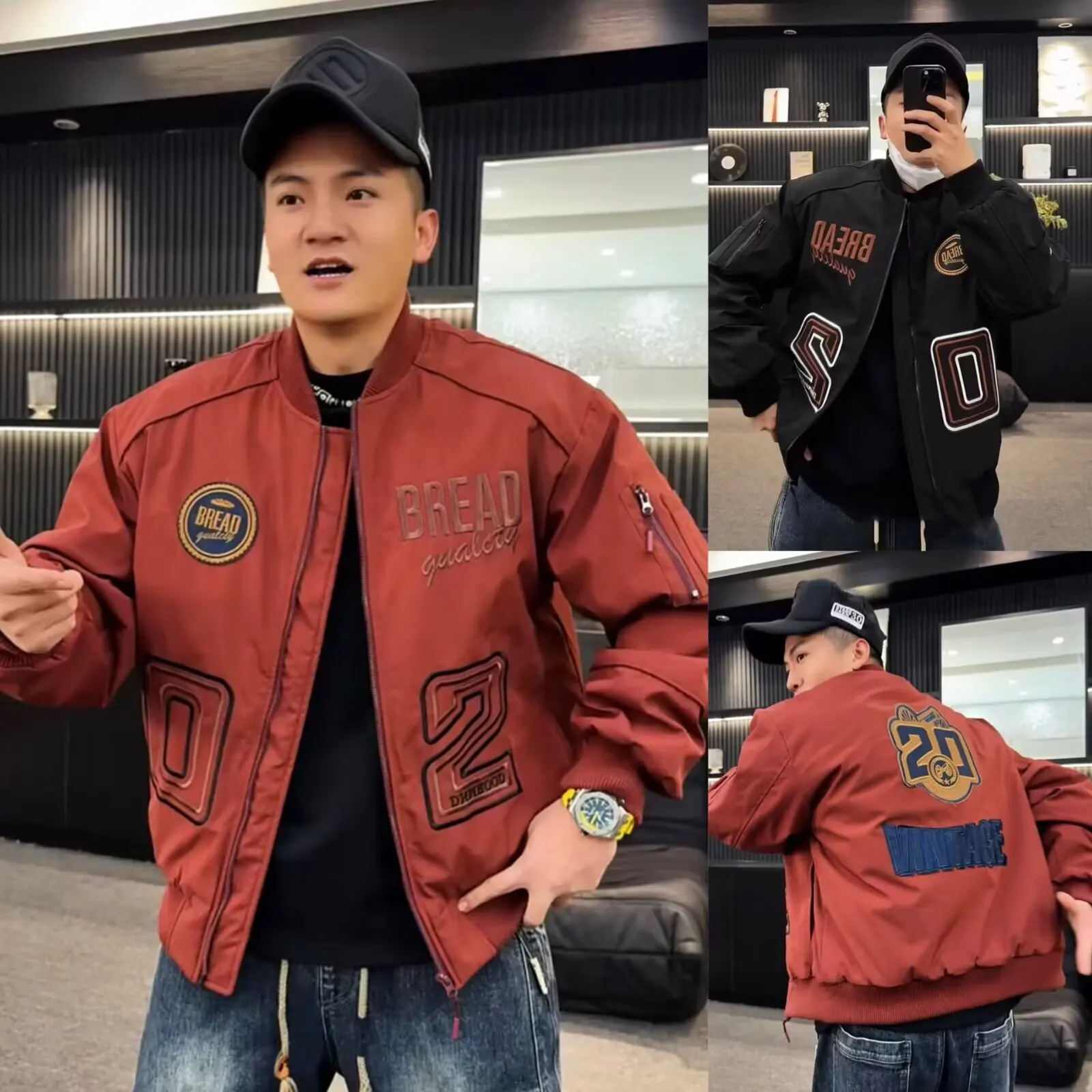 

Хлопковая бейсбольная куртка Thiened для мужчин, осенне-зимняя теплая верхняя одежда больших размеров, одинаковая одежда для пар, свободная посадка с вышитыми буквами