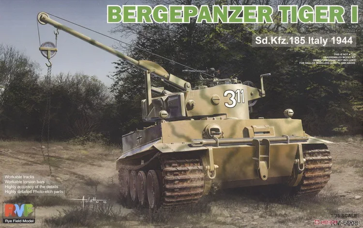 

Полевая модель Rye Ryefield, модель RFM RM-5008 1:35 Bergepanzer Tiger I