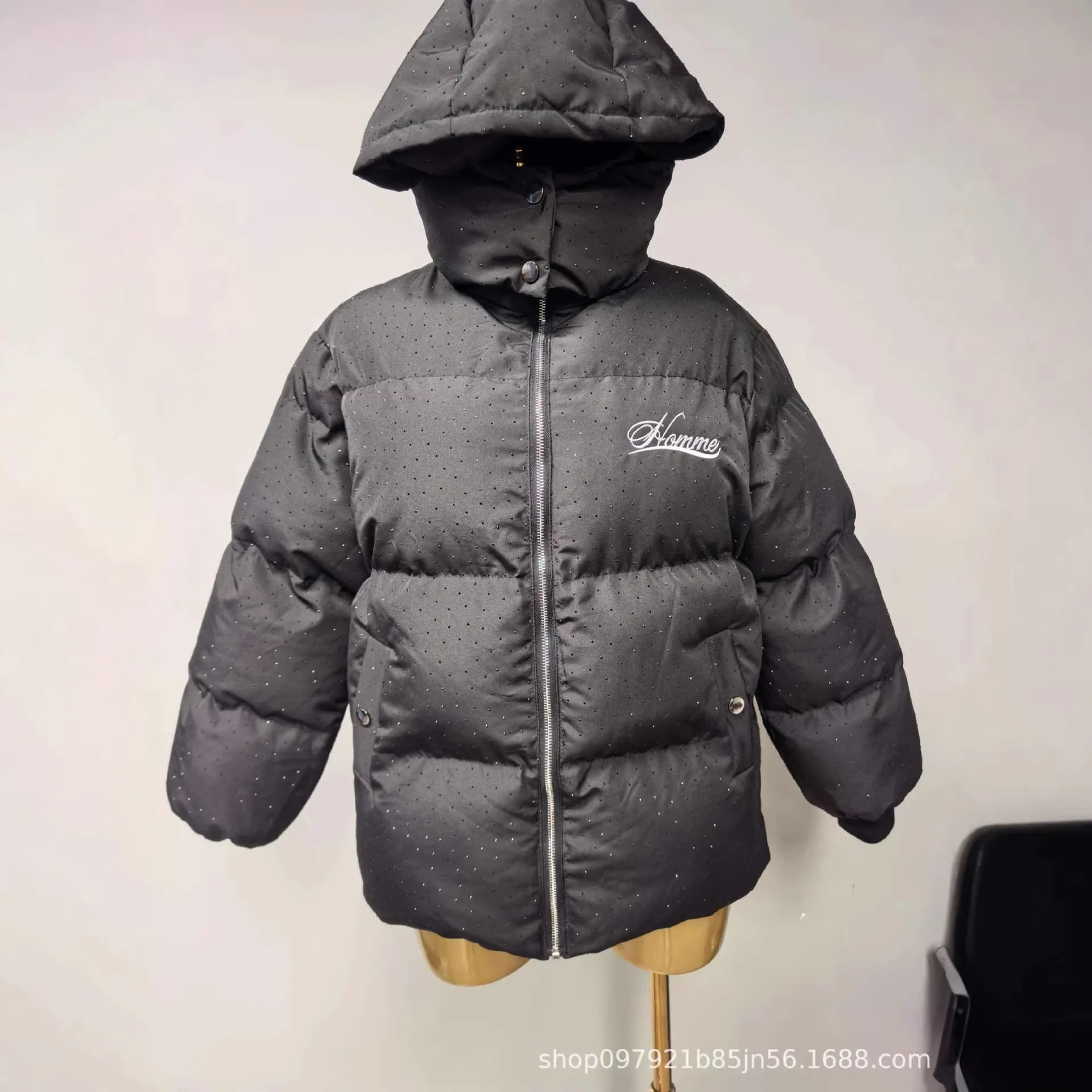 Women's American Retro Zip Up Outerwear Casual Streetwear Fashion Parkas Unisex's Harajuku Winter Padded Jacket Thick Warm Coat