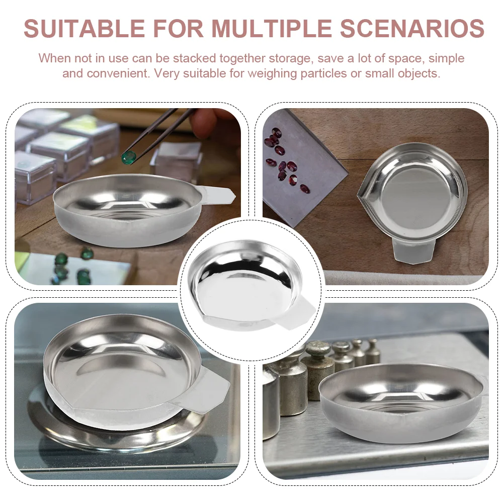 3 Pcs Electronic Scale Tray Pan Digital Reloading Stackable Milligram Measuring Powder Dish