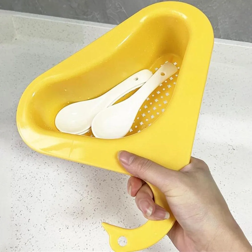 

Colorful And Durable Kitchen Sink Strainer Vegetable And Fruit Drain Basket With Swan Hanging Head Anti Slip Design