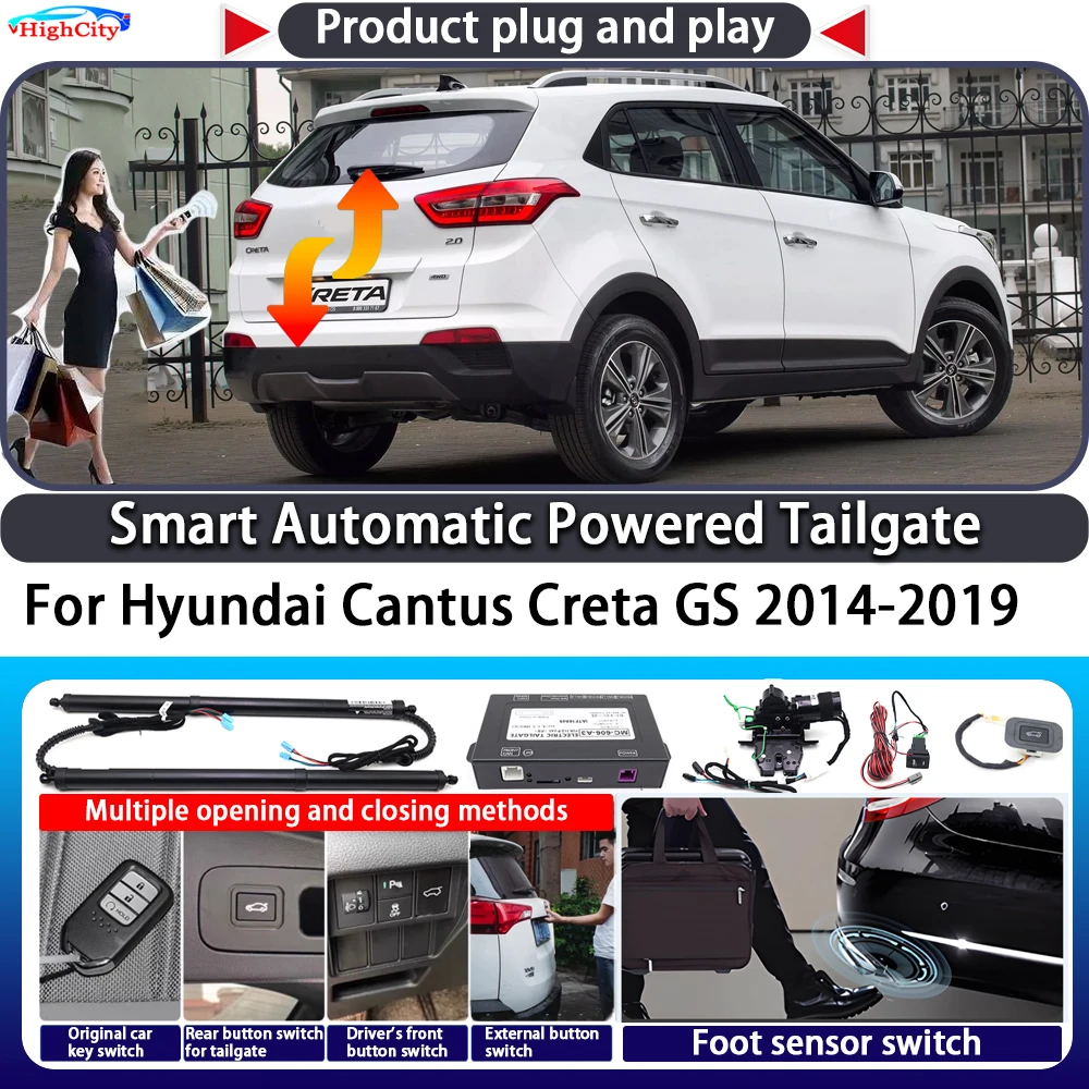 For Hyundai Cantus Creta GS 2014-2019 OEM Smart Automatic Powered Tailgate Key Control Trunk Lift Close Electric Power Tailgate