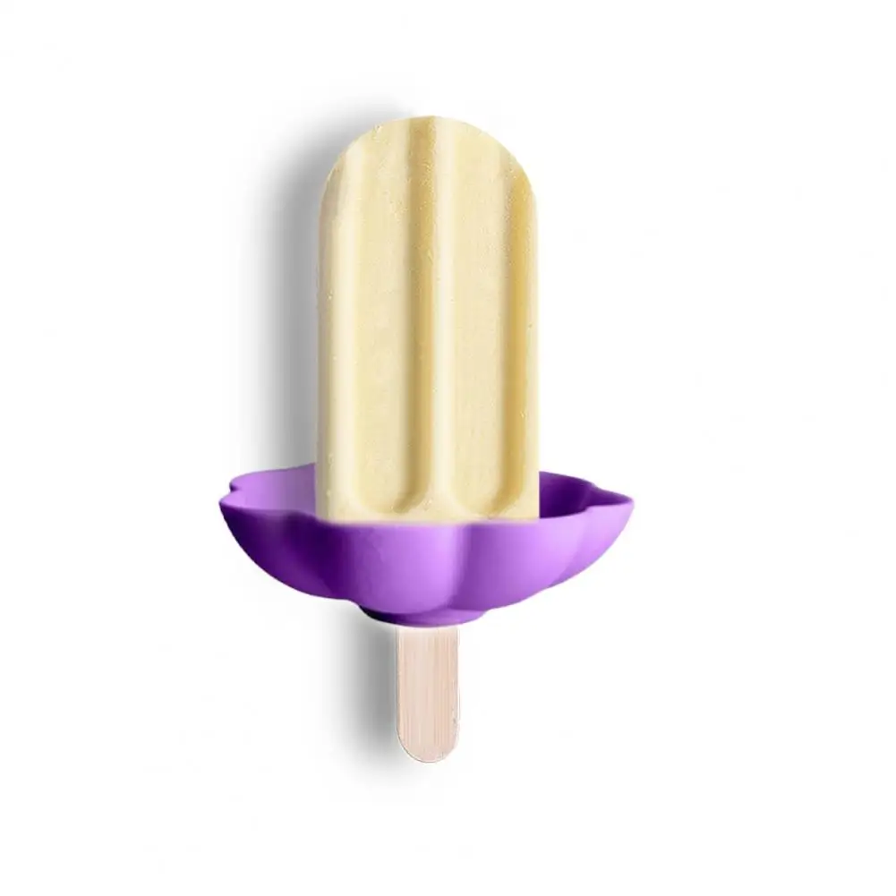 Mess Popsicle Holder Dual Function Popsicle Holder Silicone Popsicle Ice Cream Holder for Kids Dual Function Melt for Summer