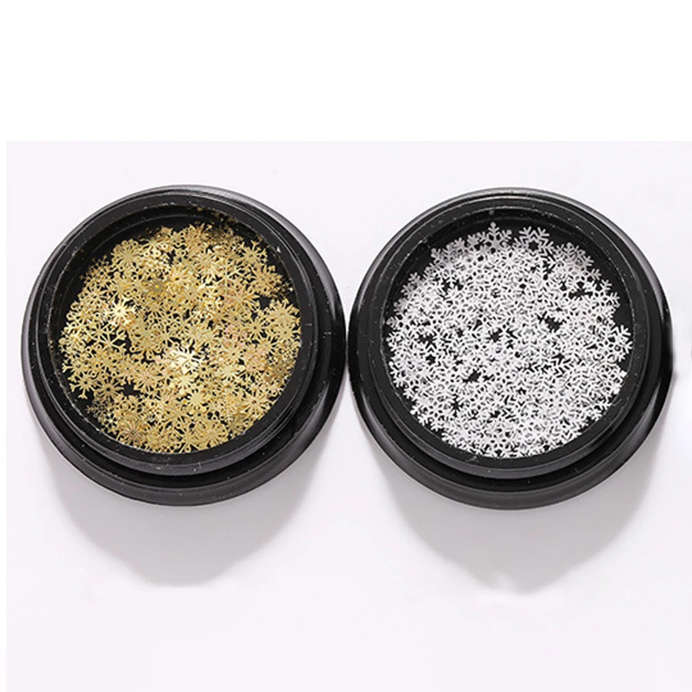 سنو الذهب الأبيض ندفة الثلج عيد الميلاد مسمار بريق الترتر ثلاثية الأبعاد ندفة الثلج عيد الميلاد مسمار الشتاء DIY الشارات السحر مسمار الملحقات أجزاء #3