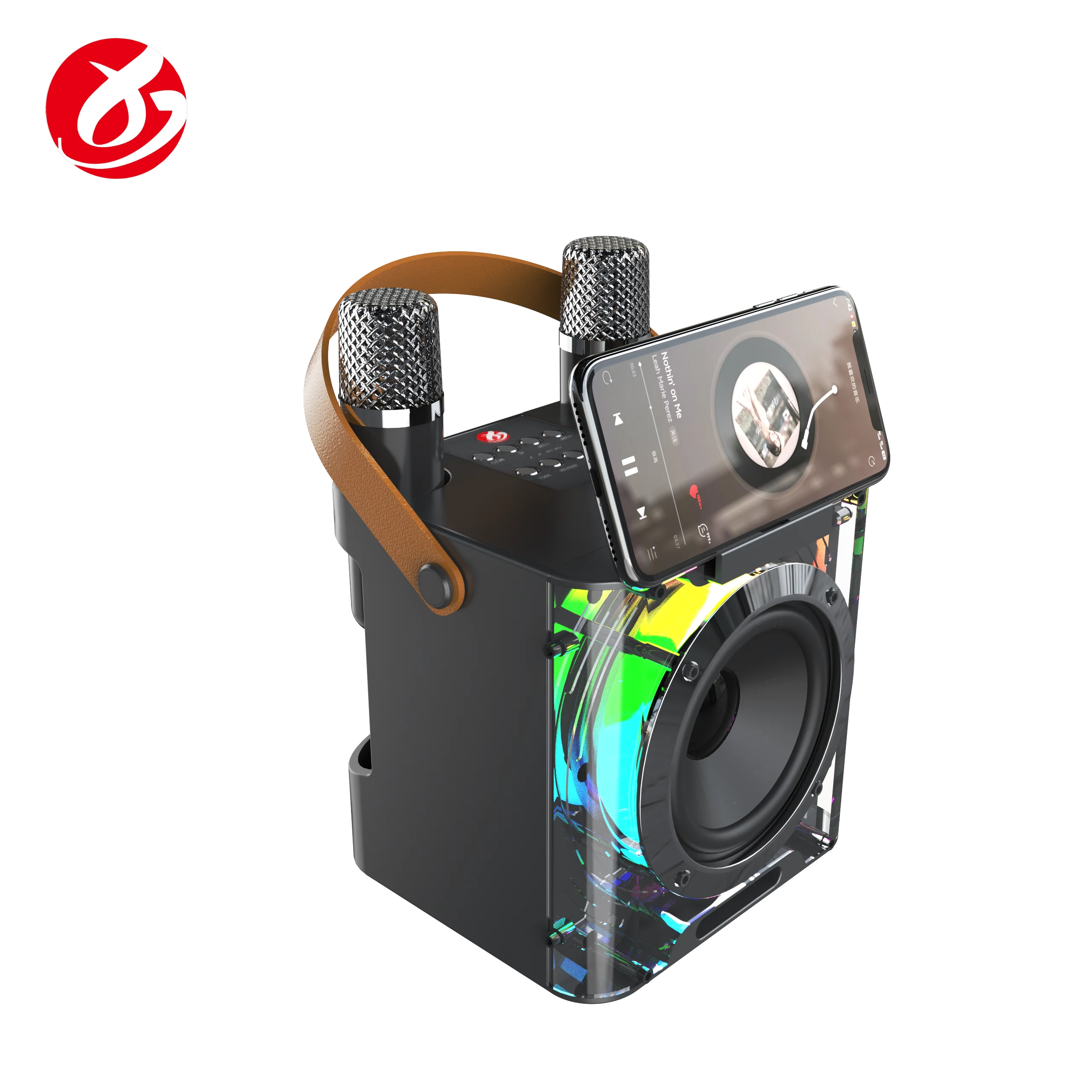 bluetooth Speaker with Led Light BT Audio Portable Speaker All-in-One Microphone and TKV Family Speaker for Outdoor Parties
