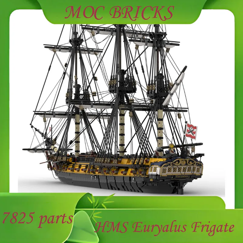 맞춤형 3233PCS MOC HMS 유리알루스 프리깃 모델 기술 DIY 조립 어린이 장난감 생일 크리스마스 선물