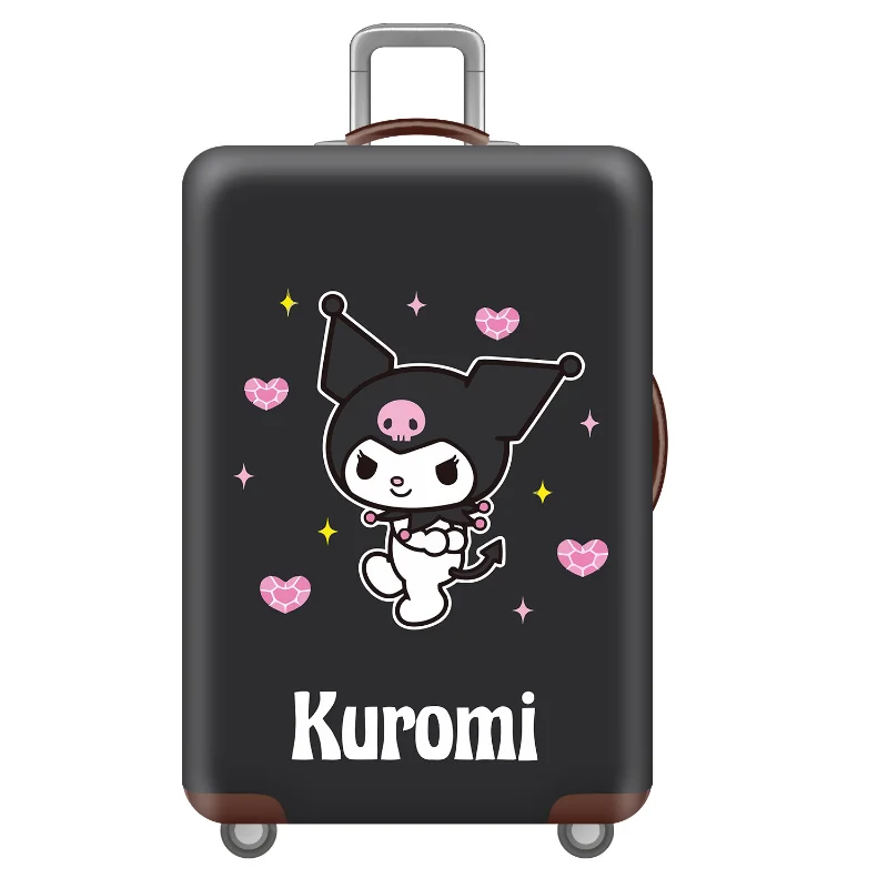 Anime Kuromi Elastic Luggage Cover My Melody Suitcase Protective Cover Kawaii Thicken Luggage Case Tags Travel Trolley Case Toy