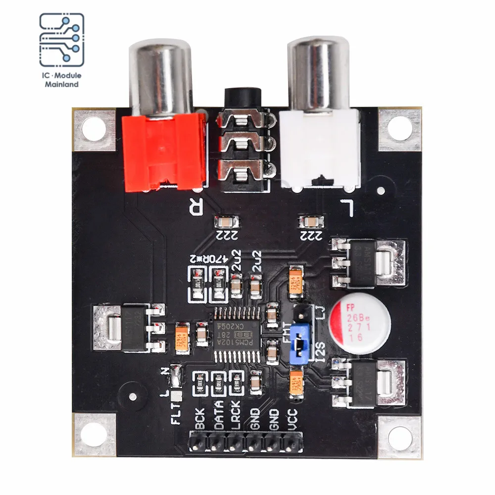 PCM5102 PCM5102A DAC Декодер платы I2S вход 32 бит 384K для красной фотолампы