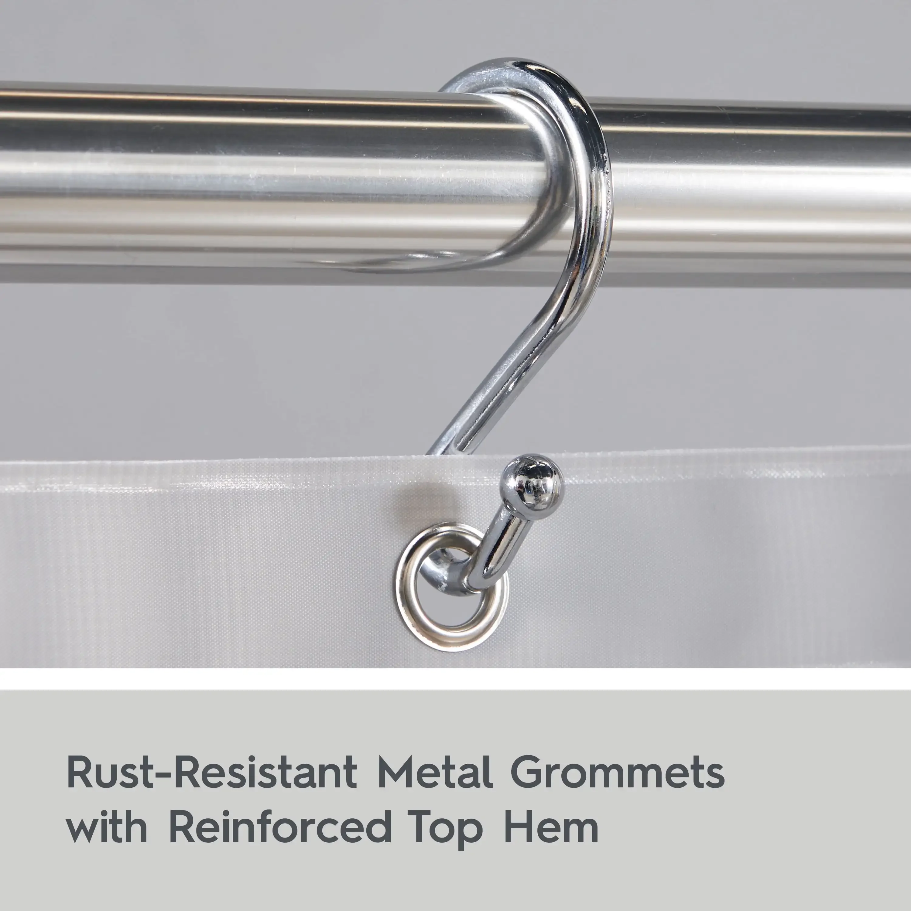 Forro de chuveiro PEVA pesado, 70" L x 72" A, prata macia