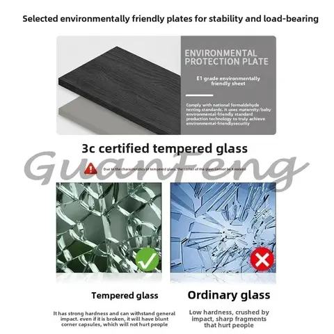 Vardagsrumsvägg-vitrinskåp för hushållsbruk, lyxigt skänk med små glasdörrar och förvaringsskåp. 8 best sales skåp med glasdörr - №7
