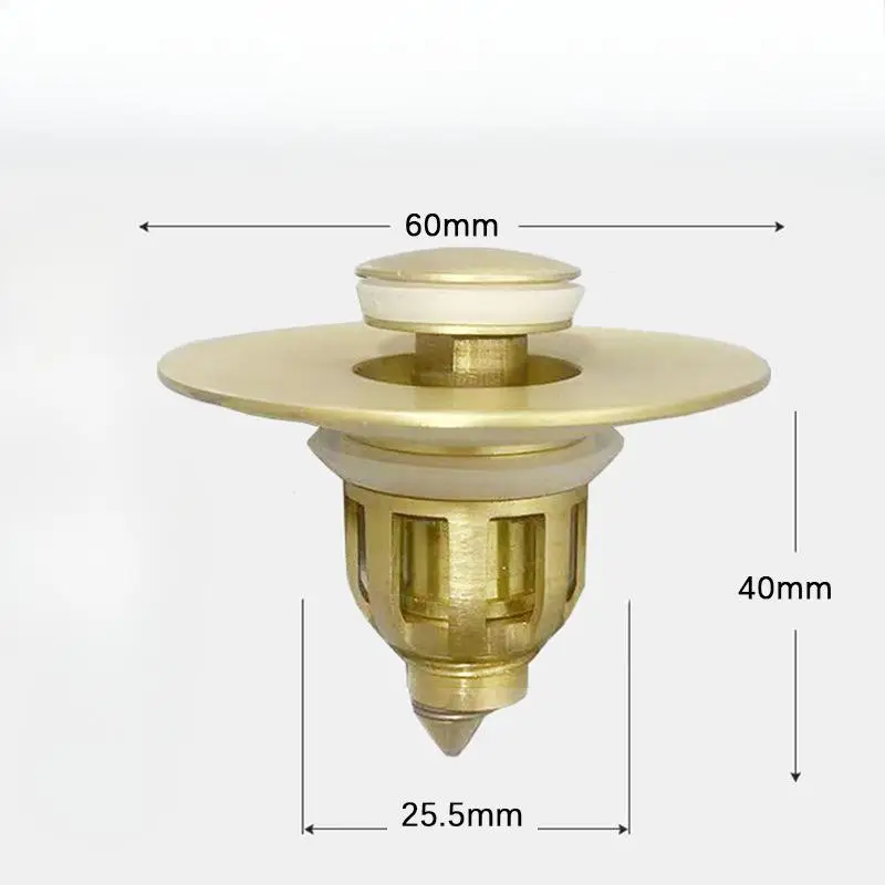 Universal Push Type Drain Plug for Bathroom Sink Kitchen Floor Deodorant Stopper Core Drain Filter