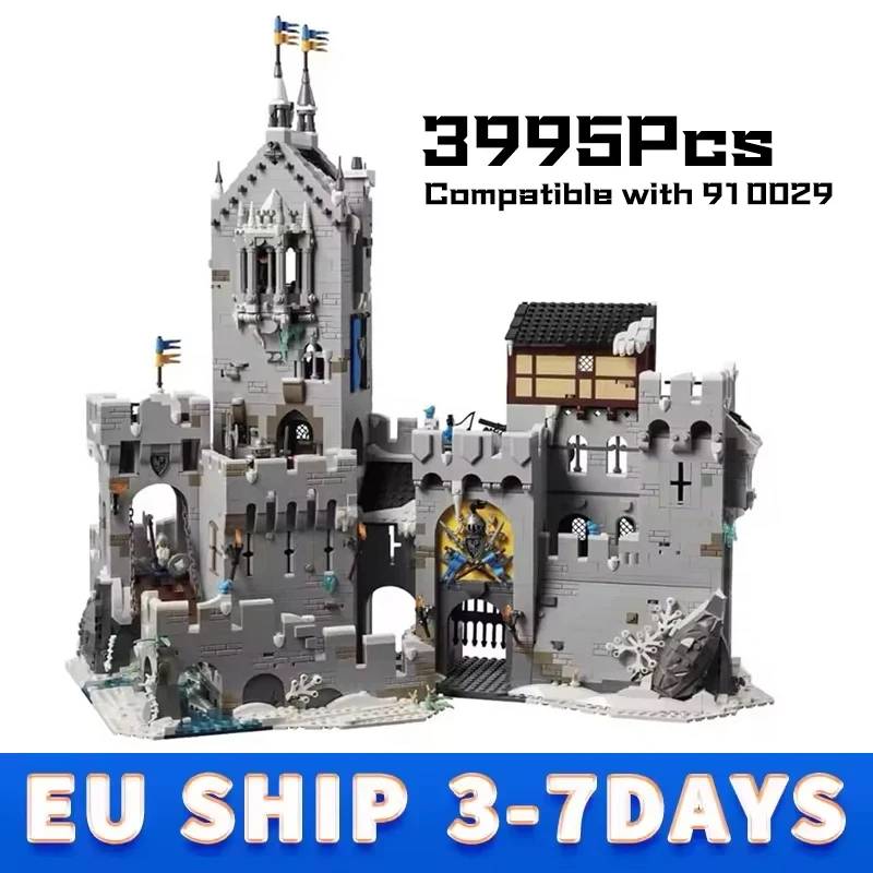 3997 Teile Berge-Festung Modell Bausteine Spielzeug Schloss Baukasten Kompatibel mit Set 910029 Geburtstagsgeschenke für Erwachsene
