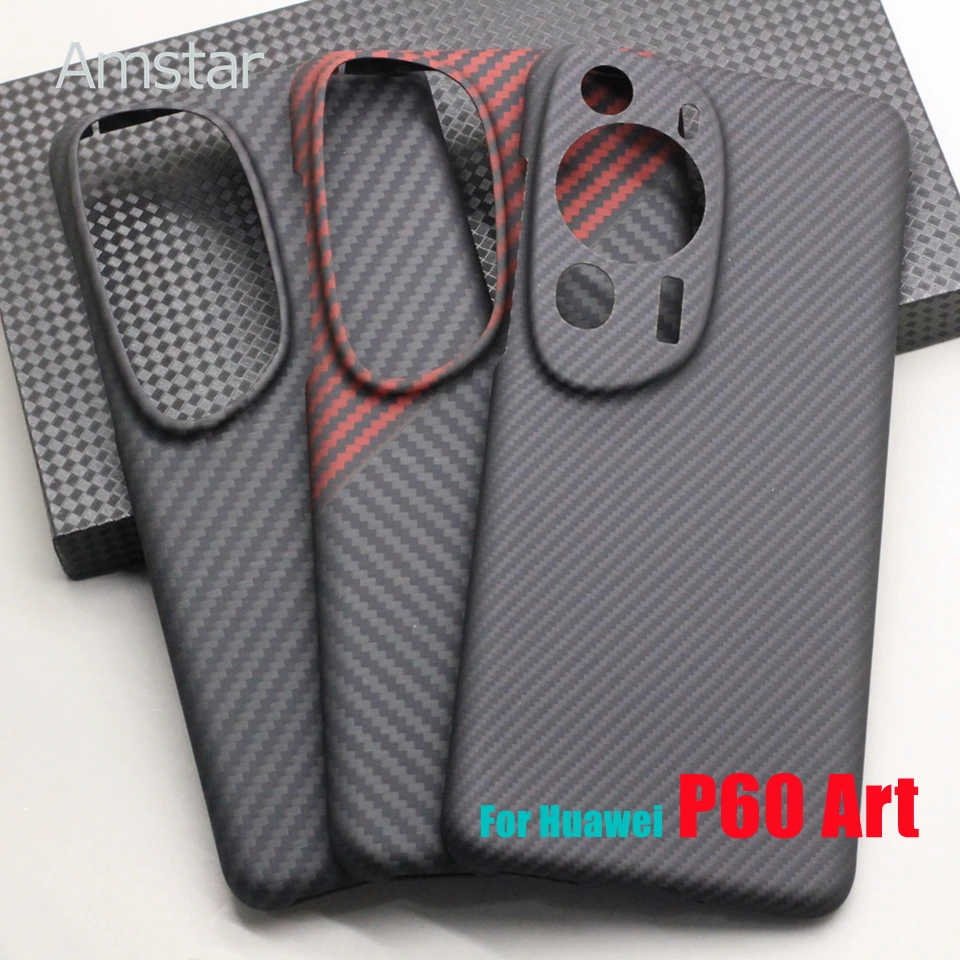 Amstar Multicolor Carbon Fiber Protective Case for Huawei P60 Art Cover Premium Aramid Fiber Ultra-thin Anti-drop P60 Art Cases