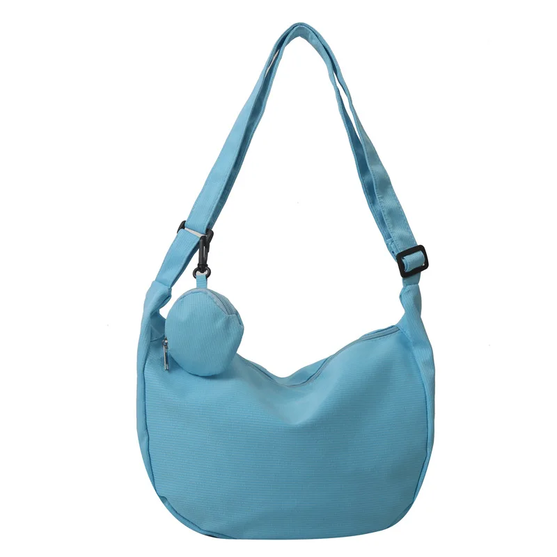 

Canvas Bag Female Mori Department Crossbody Bag College Student Dumpling Bag For Daily Use Shopping Casual Outings