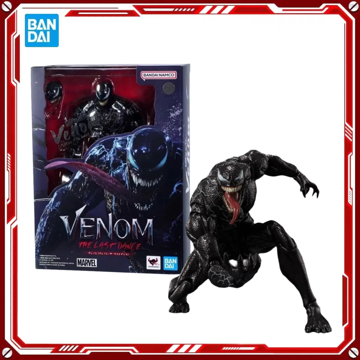 

In Stock Bandai S.H.Figuarts Venom Anime Action Figure Collection Model Toys Christmas Gifts Gift for Boy girl Toys Gifts