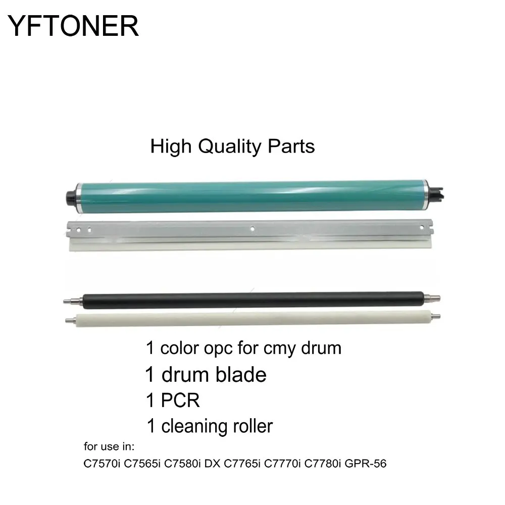 

YFTONER Printer Toner Unit for Canon IR Advance C7570i C7565i C7580i DX C7765i C7770i C7780i GPR-56 Drum OPC Blade Roller