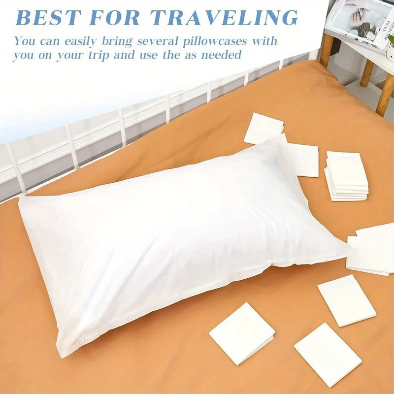 5/10/20pcs Single-Use Pillow Case, Protects Against Stains and Spills,Thickened Pillowcase for Travel, Hotel, Beauty Salon