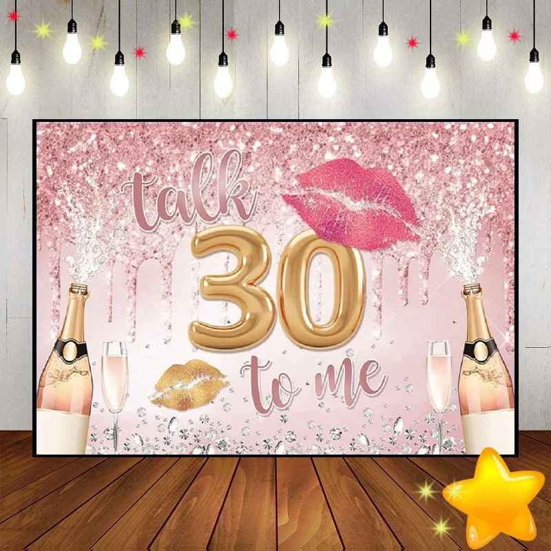 30th Birthday Decoration Boy Background Photography Backdrops Girl Custom Backdrop The Breath of Youth Photo Woman Prince Red