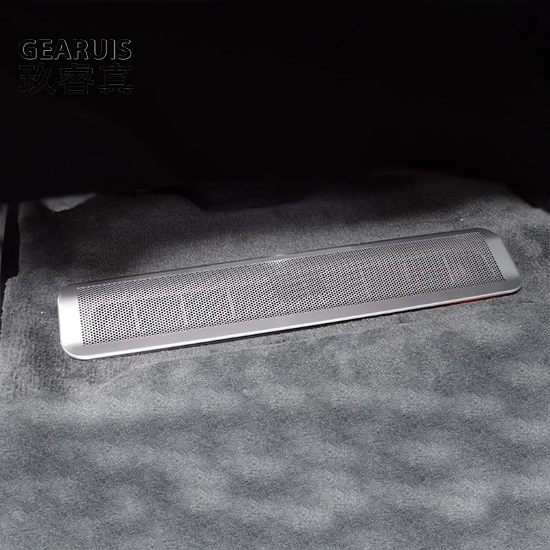 For Audi A8 D5 Q7 4M 2018-2024 Car Air Condition Vent Cover Rear Seat anti dust Outlet Audio Speaker stainless steel Accessories