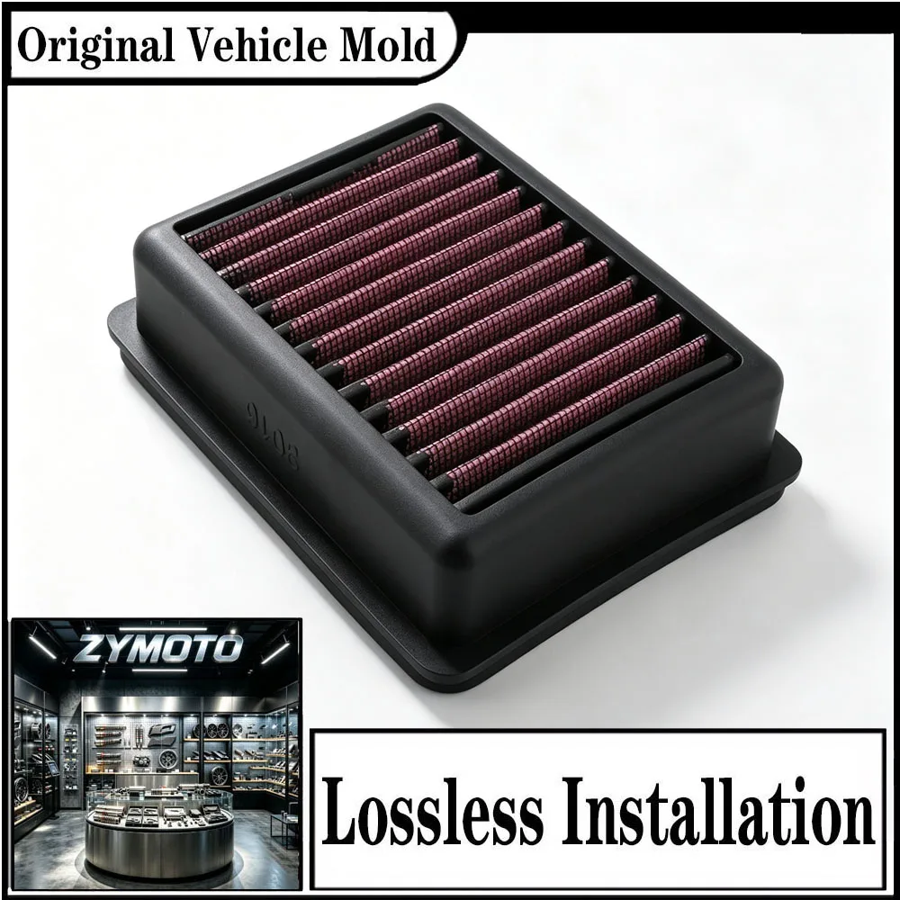 For Triumph Bonneville T100 T120 Street Twin/Cup Scrambler 900 Thruxton 2016-2025 High-Flow Air Filter TB-9016 Washable Cotton